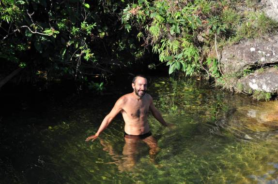 Um dos poços do Sorrizal, no Parque dos Pirineus, em Pirenópolis - GO